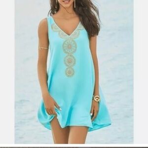 Lilly Pulitzer Fia Swing Dress Serene Blue Size M NWT
